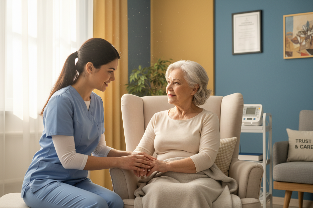 caregiver and patient vitamed homecare